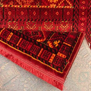 Turkish Bukhari Super Afghani Rug RFG4539 Red Size 100*200
