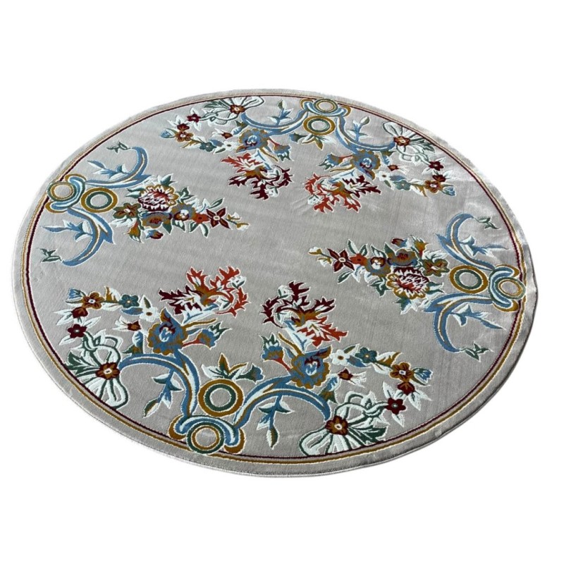 Turkish Super German Carpet F498A Beige Round Size 150*150