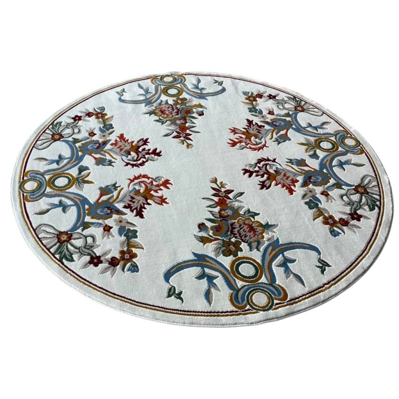 Turkish Super German Carpet F498A cream Round Size 200*200