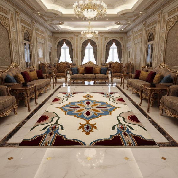 سجاد تركي سوبر ستار F500A كريم مقاس 200*300