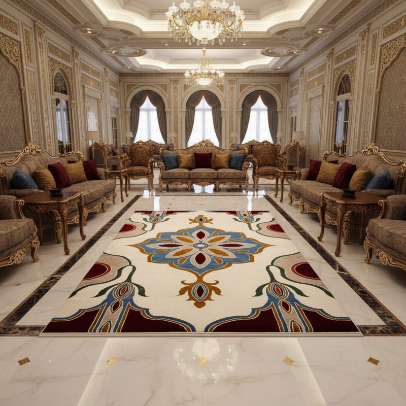 Turkish SUPER STAR Carpet F500A cream Size 400*800