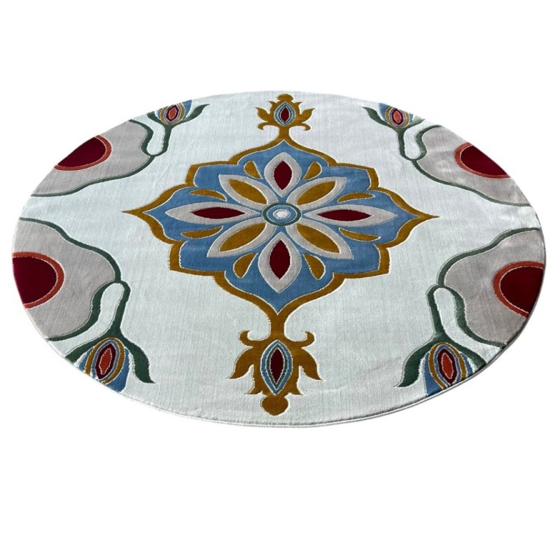 Turkish SUPER STAR Carpet F500A cream Round Size 200*200