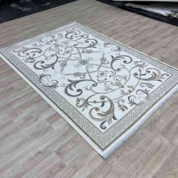 سجاد شرقي تاج نقش ايراني تركي 36023A كريم بيج مقاس  200*300