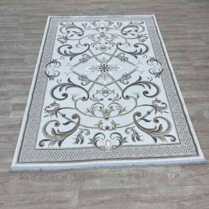 Taj Iranian Turkish Engraving Oriental Rug 36023A Cream Beige Size 200*300
