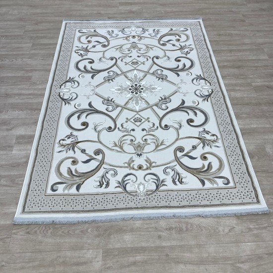 Taj Iranian Turkish Engraving Oriental Rug 36023A Cream Beige Size 250*350 Taj Iranian Turkish Engraving Oriental Rug 36023A Cream Beige Size 250*350