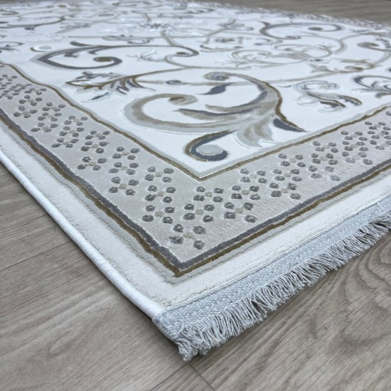 Taj Iranian Turkish Engraving Oriental Rug 36023A Cream Beige Size 250*350 Taj Iranian Turkish Engraving Oriental Rug 36023A Cream Beige Size 250*350