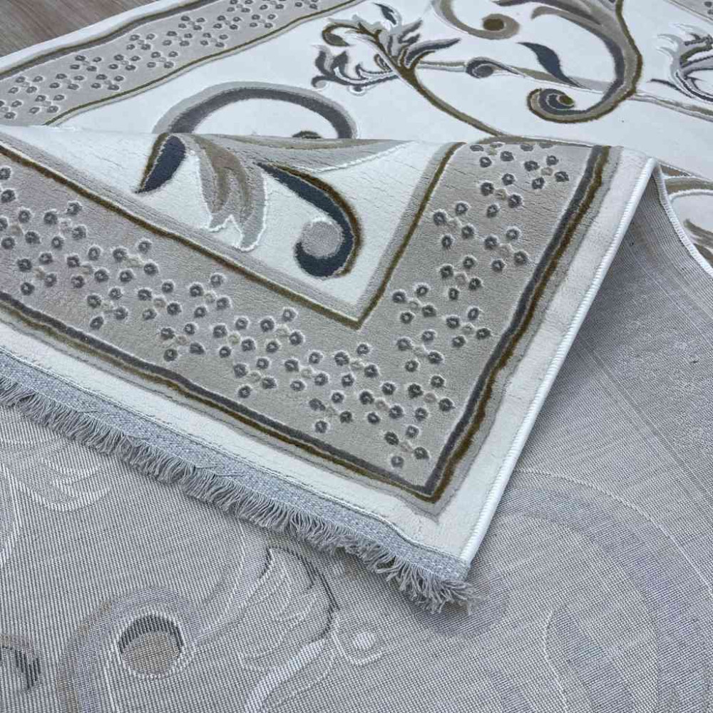 سجاد شرقي تاج نقش ايراني تركي 36023A كريم بيج مقاس  200*300