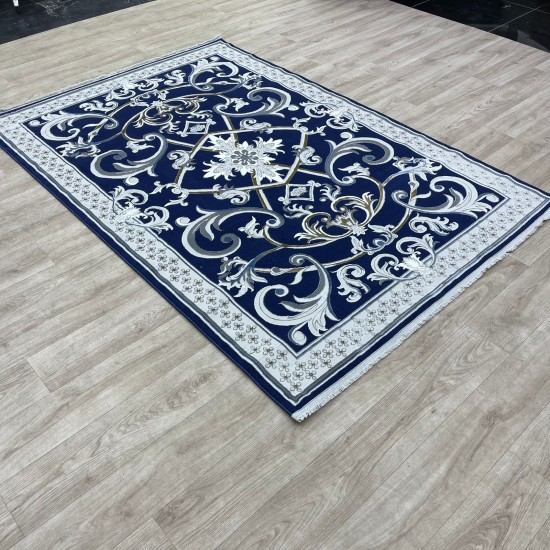 Taj Iranian Turkish Engraving Oriental Rug 36023A Navy 100*200 Taj Iranian Turkish Engraving Oriental Rug 36023A Navy 100*200