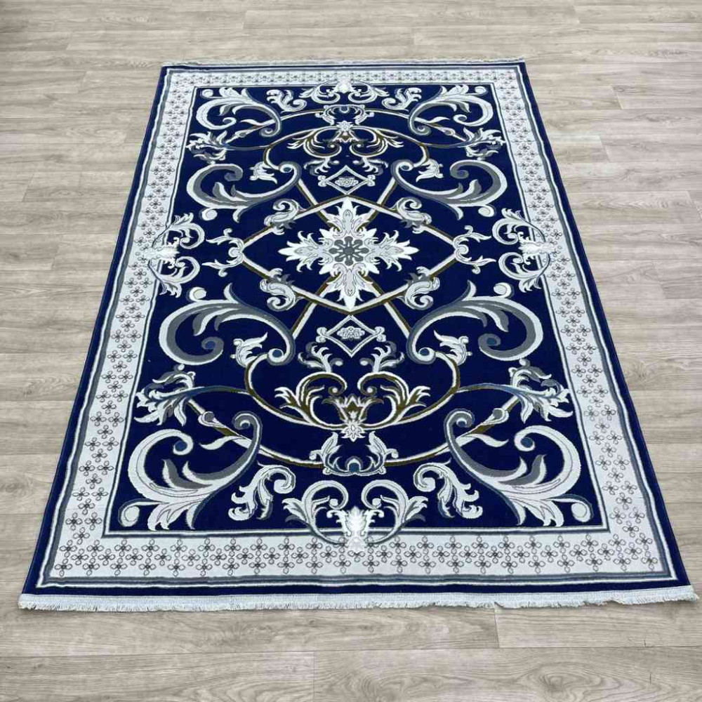 سجاد شرقي تاج نقش ايراني تركي 36023A كحلي مقاس 100*200