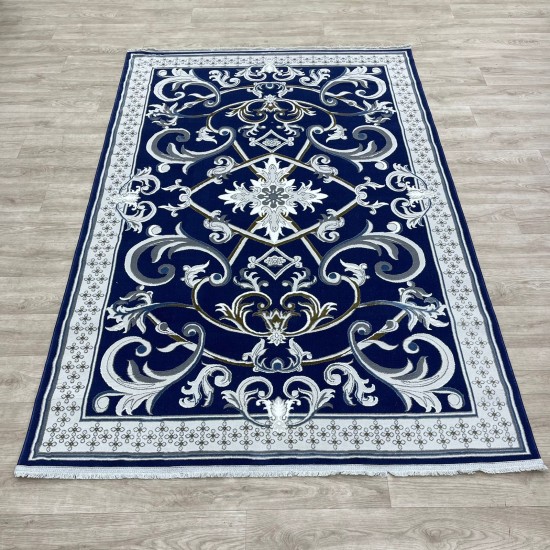 Taj Iranian Turkish Engraving Oriental Rug 36023A Navy 100*200 Taj Iranian Turkish Engraving Oriental Rug 36023A Navy 100*200