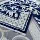 Taj Iranian Turkish Engraving Oriental Rug 36023A Navy 100*200 Taj Iranian Turkish Engraving Oriental Rug 36023A Navy 100*200
