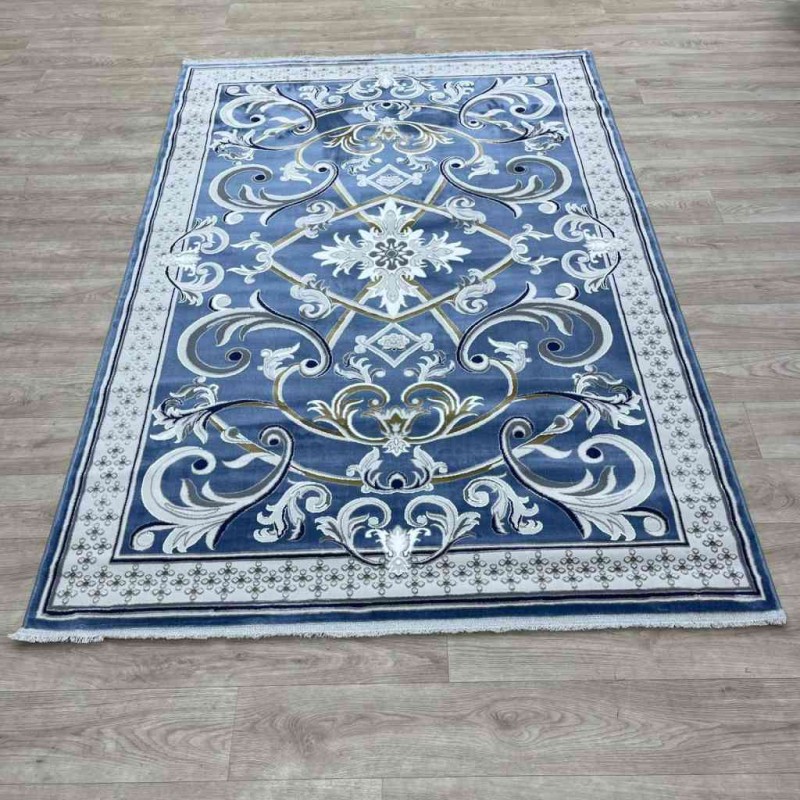 سجاد شرقي تاج نقش ايراني تركي 36023A سماوي مقاس 400*600