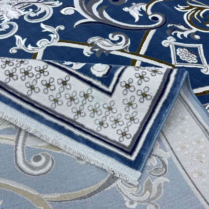 سجاد شرقي تاج نقش ايراني تركي 36023A سماوي مقاس 400*600