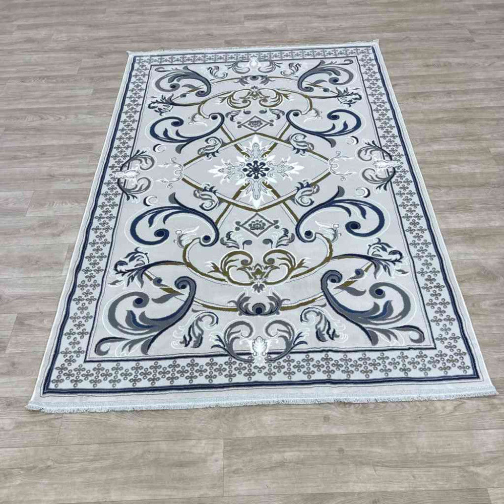 سجاد شرقي تاج نقش ايراني تركي 36023A رصاصي فاتح مقاس  250*350