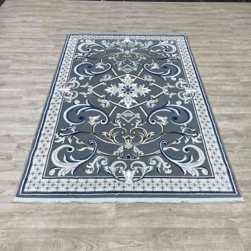 سجاد شرقي تاج نقش ايراني تركي 36023A رصاصي مقاس 200*300