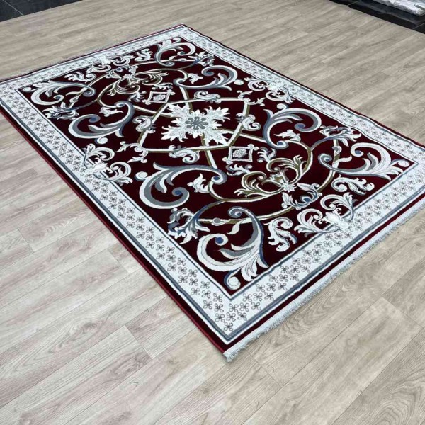 سجاد شرقي تاج نقش ايراني تركي 36023A احمر مقاس 150*220
