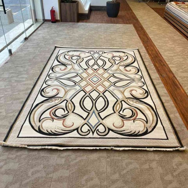 Turkish rug Wardah French pattern AL194A CREAM ANTHRACT size 50*80