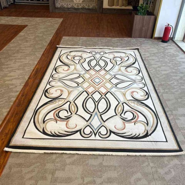 Turkish rug Wardah French pattern AL194A CREAM ANTHRACT size 50*80