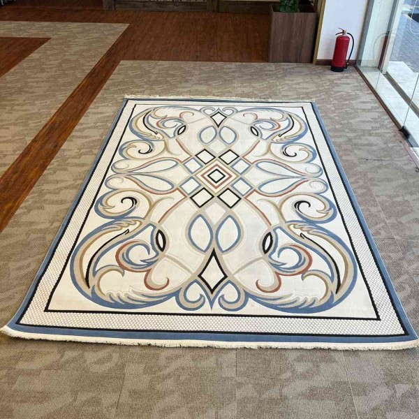 Turkish rug Wardah French pattern AL194A CREAM blue size 200*300