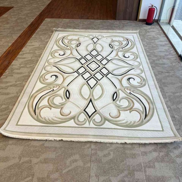 Turkish rug Wardah French pattern AL194A CREAM green size 300*400