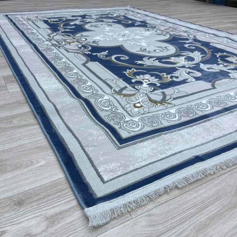 Serenity Turkish carpet Iranian 36235 sky blue size 250*350