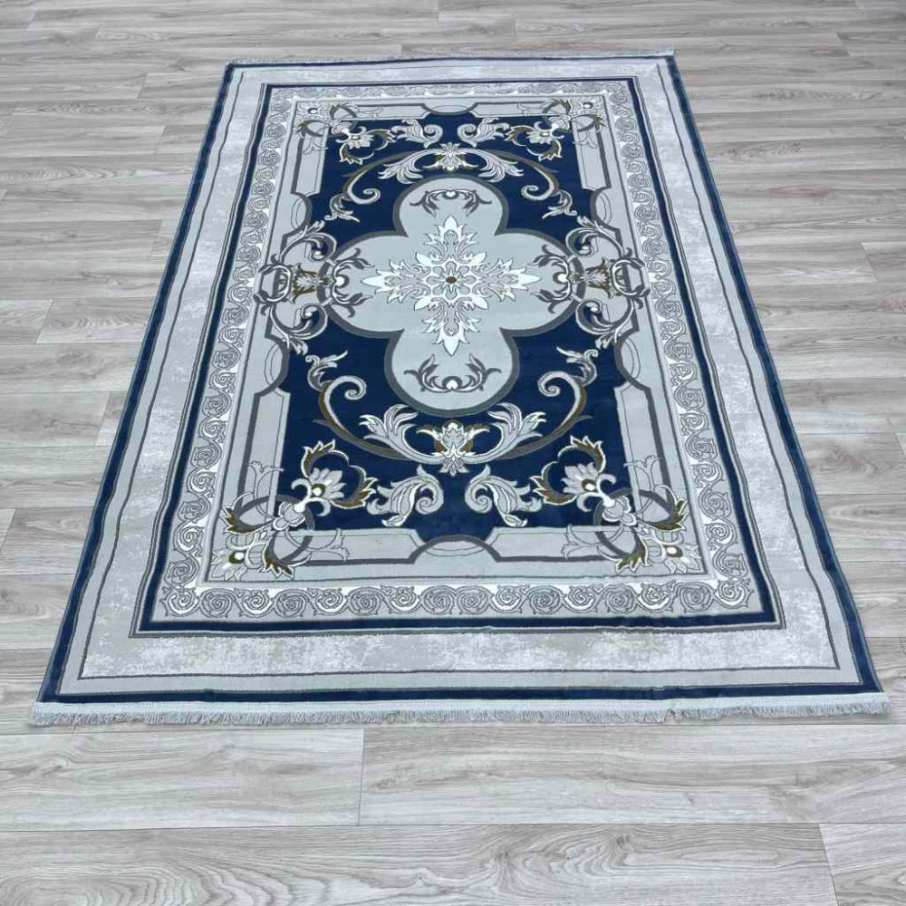 سجاد تركي سيرينتي نشقه ايراني 36235 سماوي مقاس 250*350