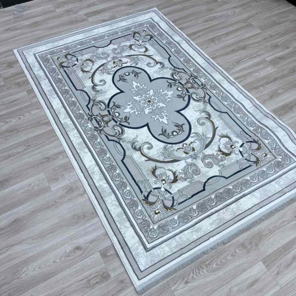 Serenity Turkish Rug Iranian Nashaqa 36235 Cream Cream Yellow 400*400