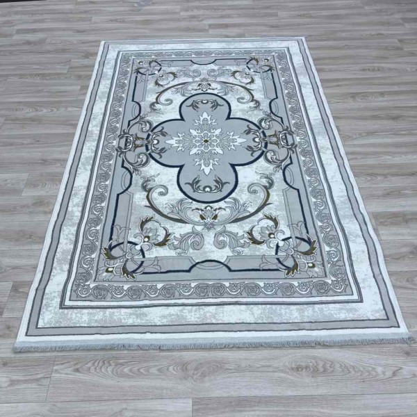 Serenity Turkish Rug Iranian Nashaqa 36235 Cream Cream Yellow 400*400