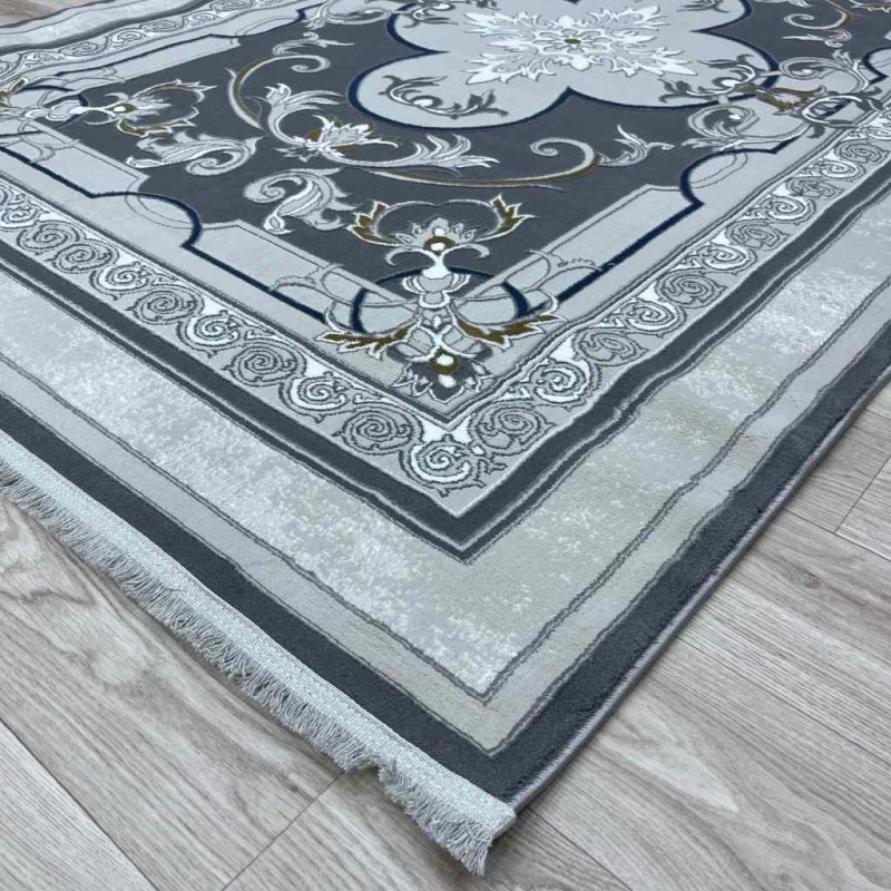 سجاد تركي سيرينتي نشقه ايراني 36235 رصاصي مقاس 100*200