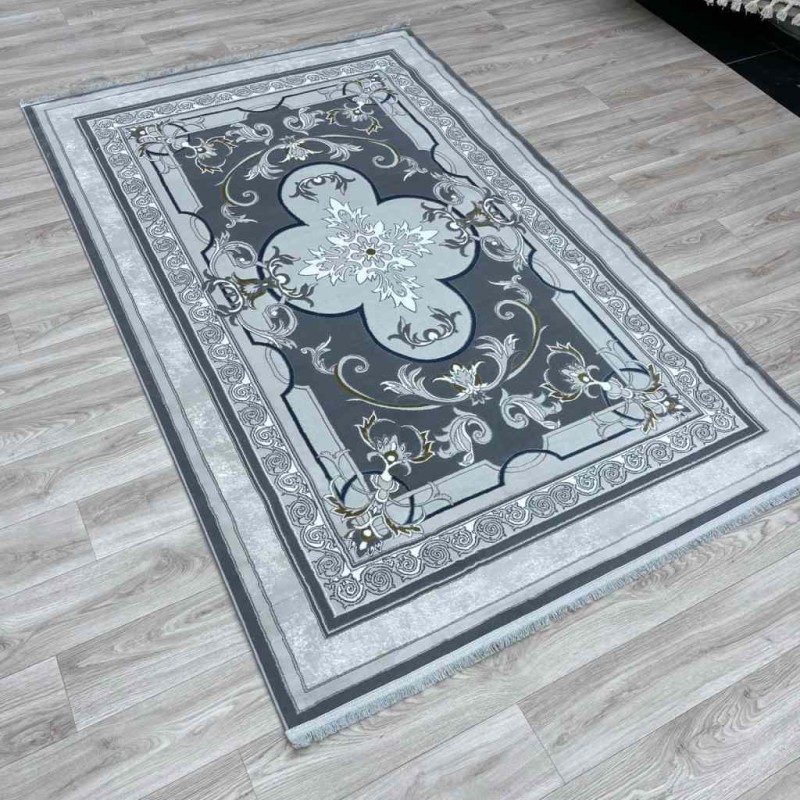 سجاد تركي سيرينتي نشقه ايراني 36235 رصاصي مقاس 100*200