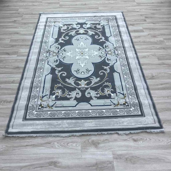 سجاد تركي سيرينتي نشقه ايراني 36235 رصاصي مقاس 400*400