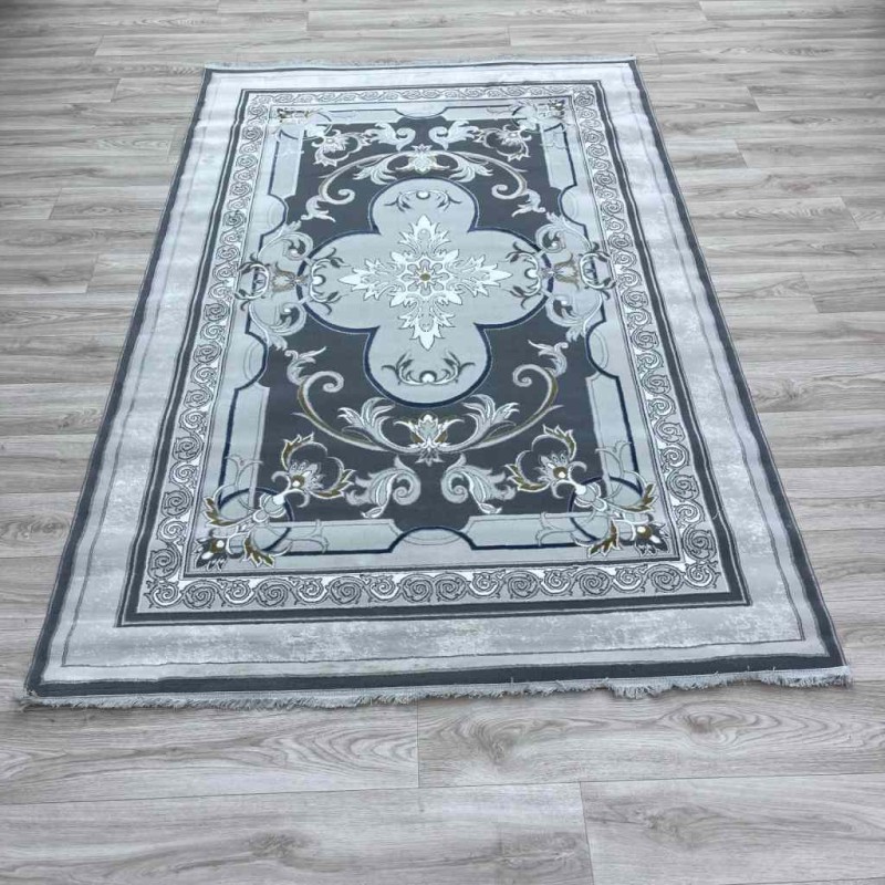 سجاد تركي سيرينتي نشقه ايراني 36235 رصاصي مقاس 100*200