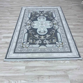 سجاد تركي سيرينتي نشقه ايراني 36235 رصاصي مقاس 100*400