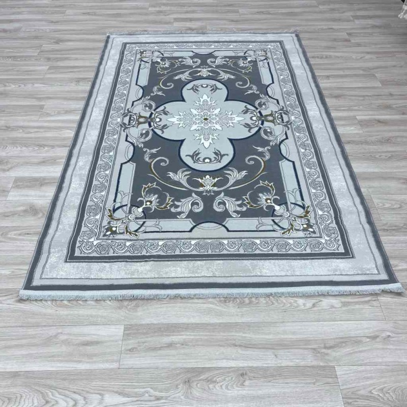 سجاد تركي سيرينتي نشقه ايراني 36235 رصاصي مقاس 100*200
