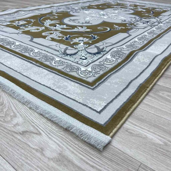 Serenity Turkish carpet Iranian Nashqa 36235 gold size 400*400