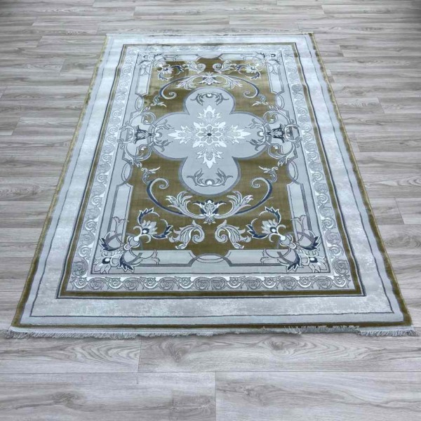 Serenity Turkish carpet Iranian Nashqa 36235 gold size 400*400