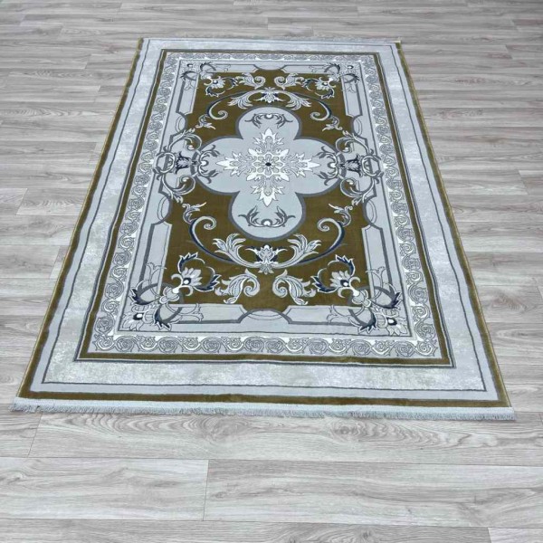Serenity Turkish carpet Iranian Nashqa 36235 gold size 400*400