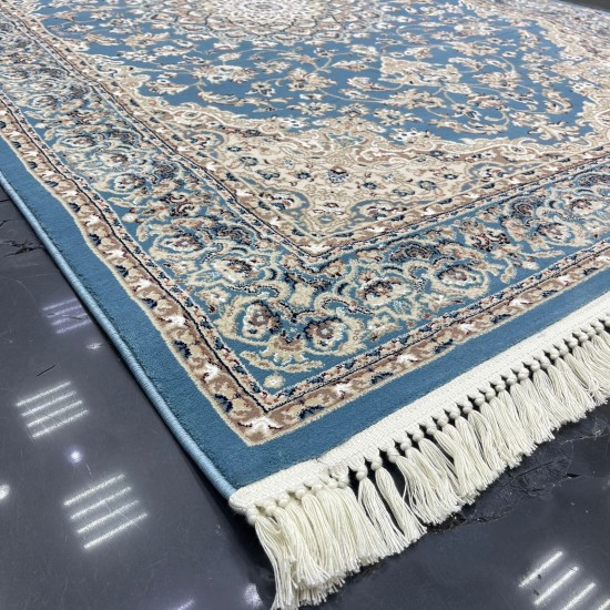 Türkiye Al Baha Classic Thick Soft Carpet 3403D Bule Size 500*800