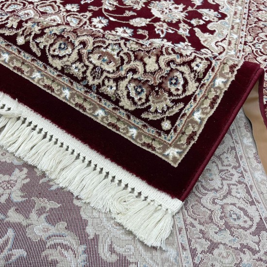 Al Baha Classic Thick Soft Turkish Carpet 3403D Burgundy Red Size 200*300