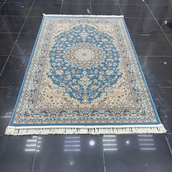 Türkiye Al Baha Classic Thick Soft Carpet 3403D Bule Size 500*800