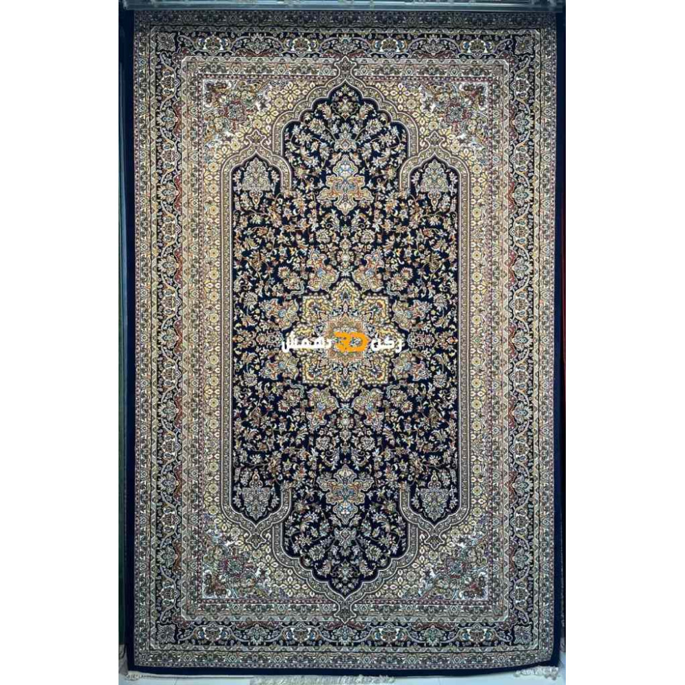 سجاد تركي الفخامة صوف اكرليك خيط مبروم  37878 لون كحلي مقاس 100*200