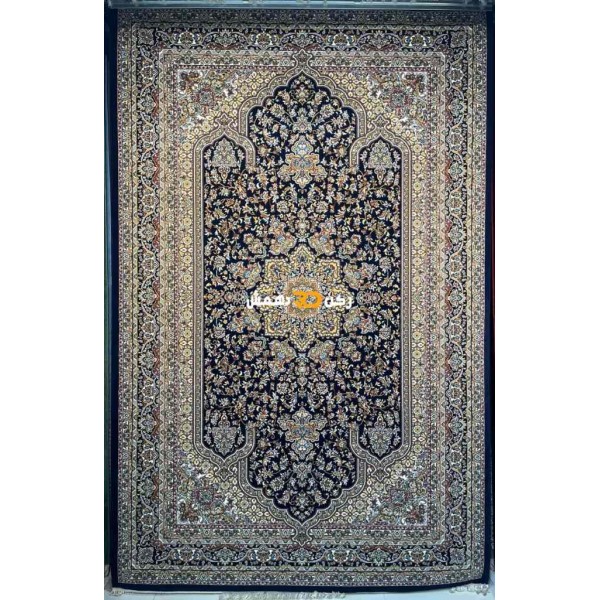 سجاد تركي الفخامة صوف اكرليك خيط مبروم  37878 لون كحلي مقاس 100*300