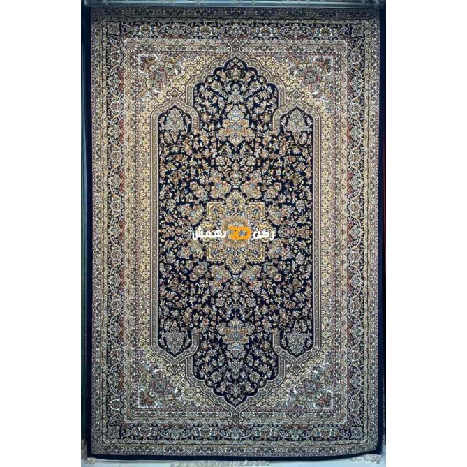 سجاد تركي الفخامة صوف اكرليك خيط مبروم  37878 لون كحلي مقاس 400*400