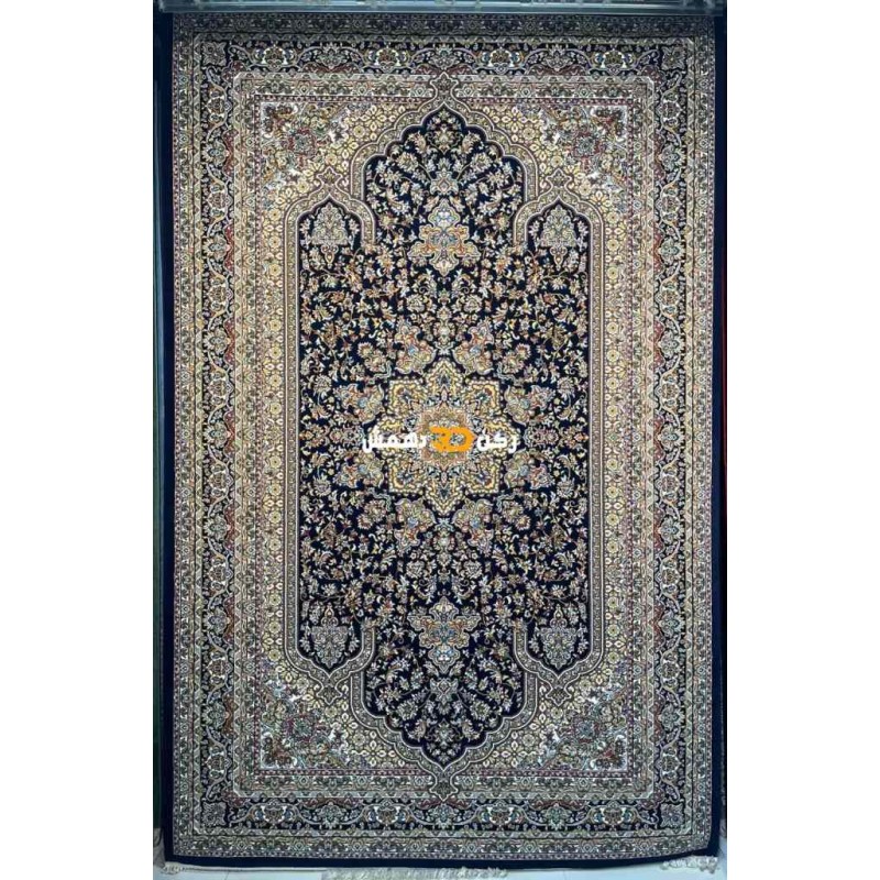 سجاد تركي الفخامة صوف اكرليك خيط مبروم  37878 لون كحلي مقاس 100*200
