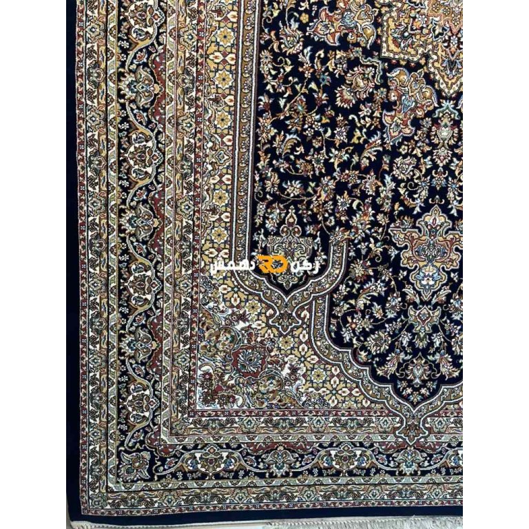 سجاد تركي الفخامة صوف اكرليك خيط مبروم  37878 لون كحلي مقاس 400*400