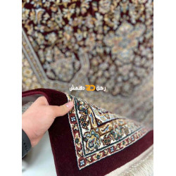 سجاد تركي الفخامة صوف اكرليك خيط مبروم  37878 لون احمر عنابي مقاس 100*200