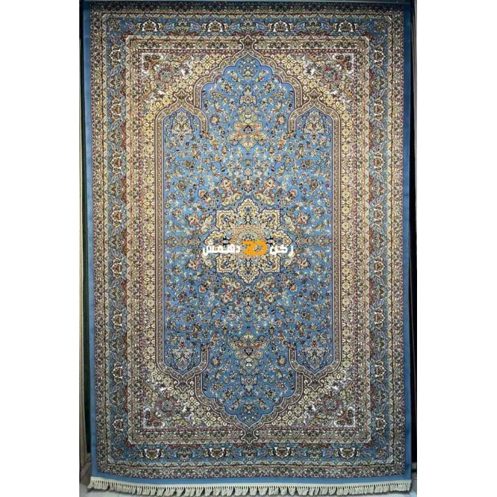 سجاد تركي الفخامة صوف اكرليك خيط مبروم  37878 لون سماوي مقاس 150*230
