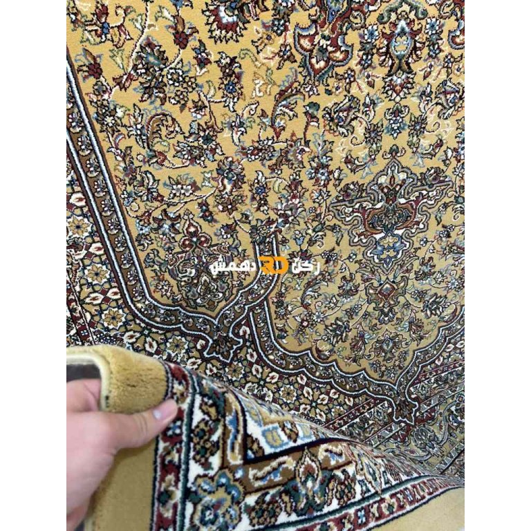 سجاد تركي الفخامة صوف اكرليك خيط مبروم  37878 لون ذهبي مقاس 400*500