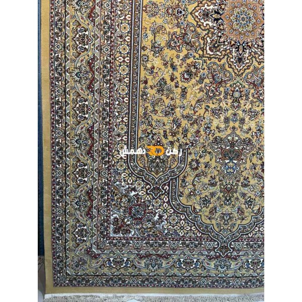 سجاد تركي الفخامة صوف اكرليك خيط مبروم  37878 لون ذهبي مقاس 100*300