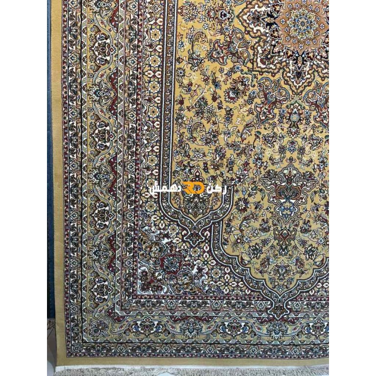 سجاد تركي الفخامة صوف اكرليك خيط مبروم  37878 لون ذهبي مقاس 400*500